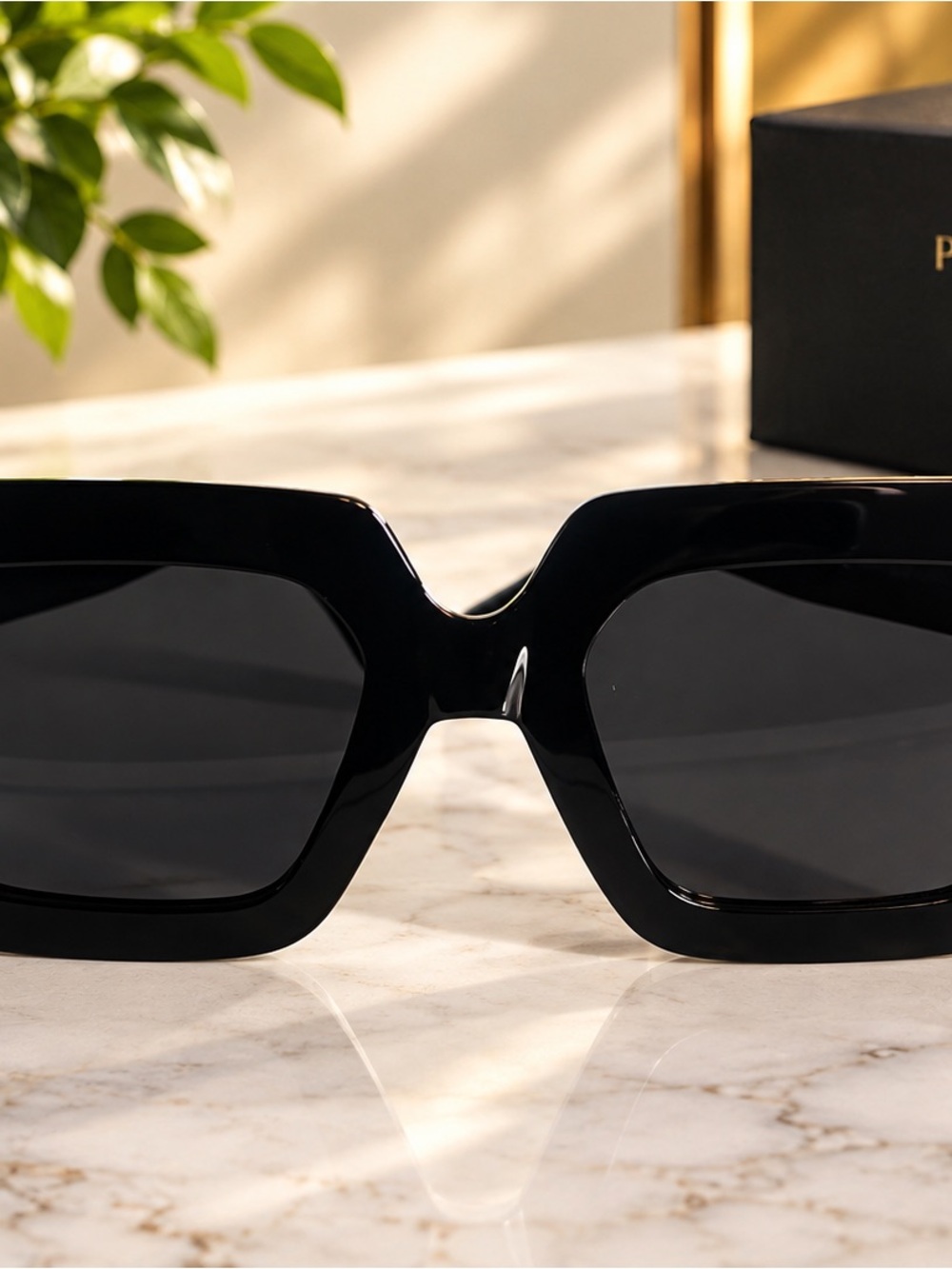 Classic Black Square Sunglasses for Women